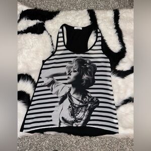 Black and White Graphic Tank Top